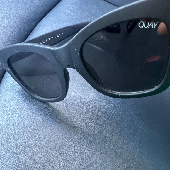 Quay Australia After Hours Black Frame Sunglasses with pouch & dust cloth